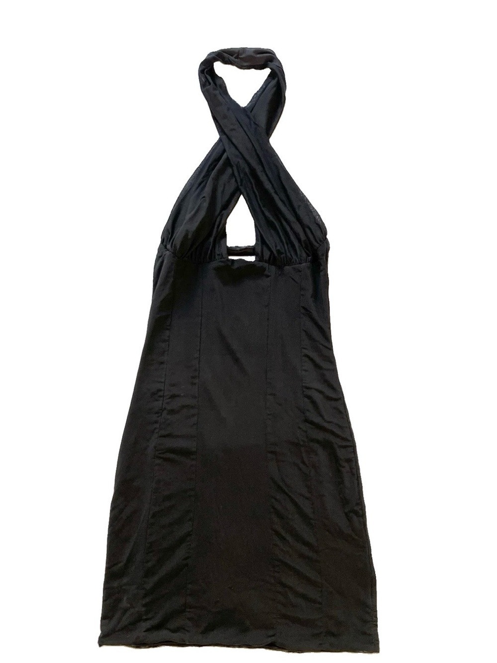Tiger Mist Dress Black Twist Halter Top Mini Bodycon Small